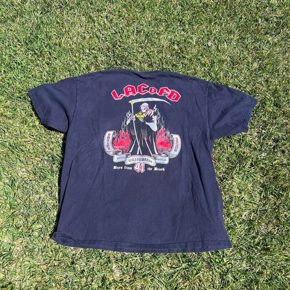 Los Angeles county fire y2k tee mens size XL rare - Picture 1 of 3